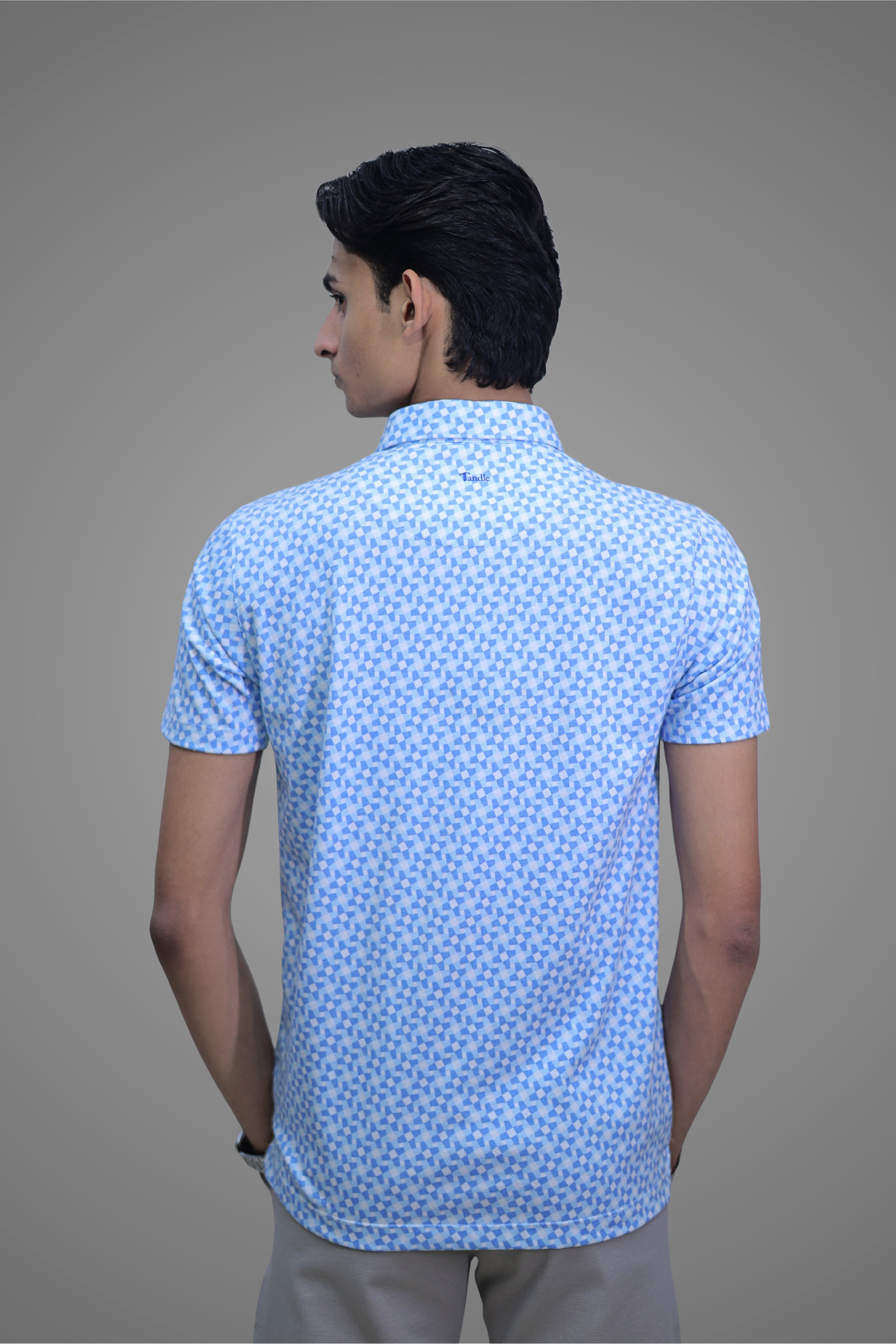 FORMAL OFFICE POLO - Blue Star Print inspired by Classic Galaxy Series