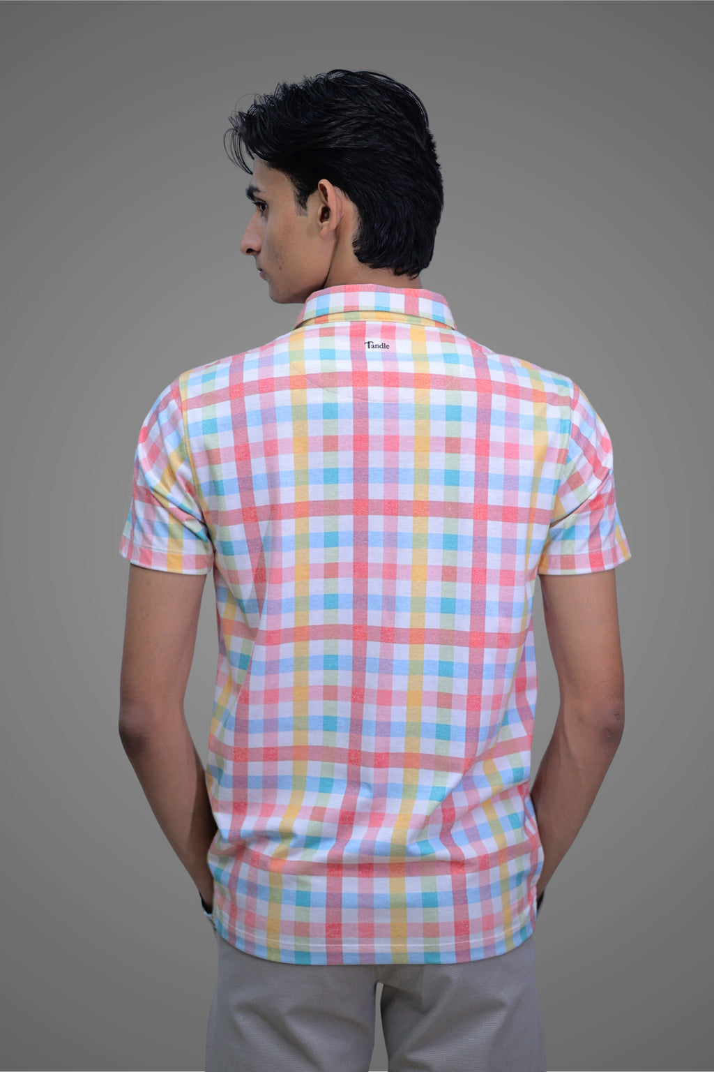 FORMAL OFFICE POLO - Multi-Color Check Print inspired by Vibrant Pantones