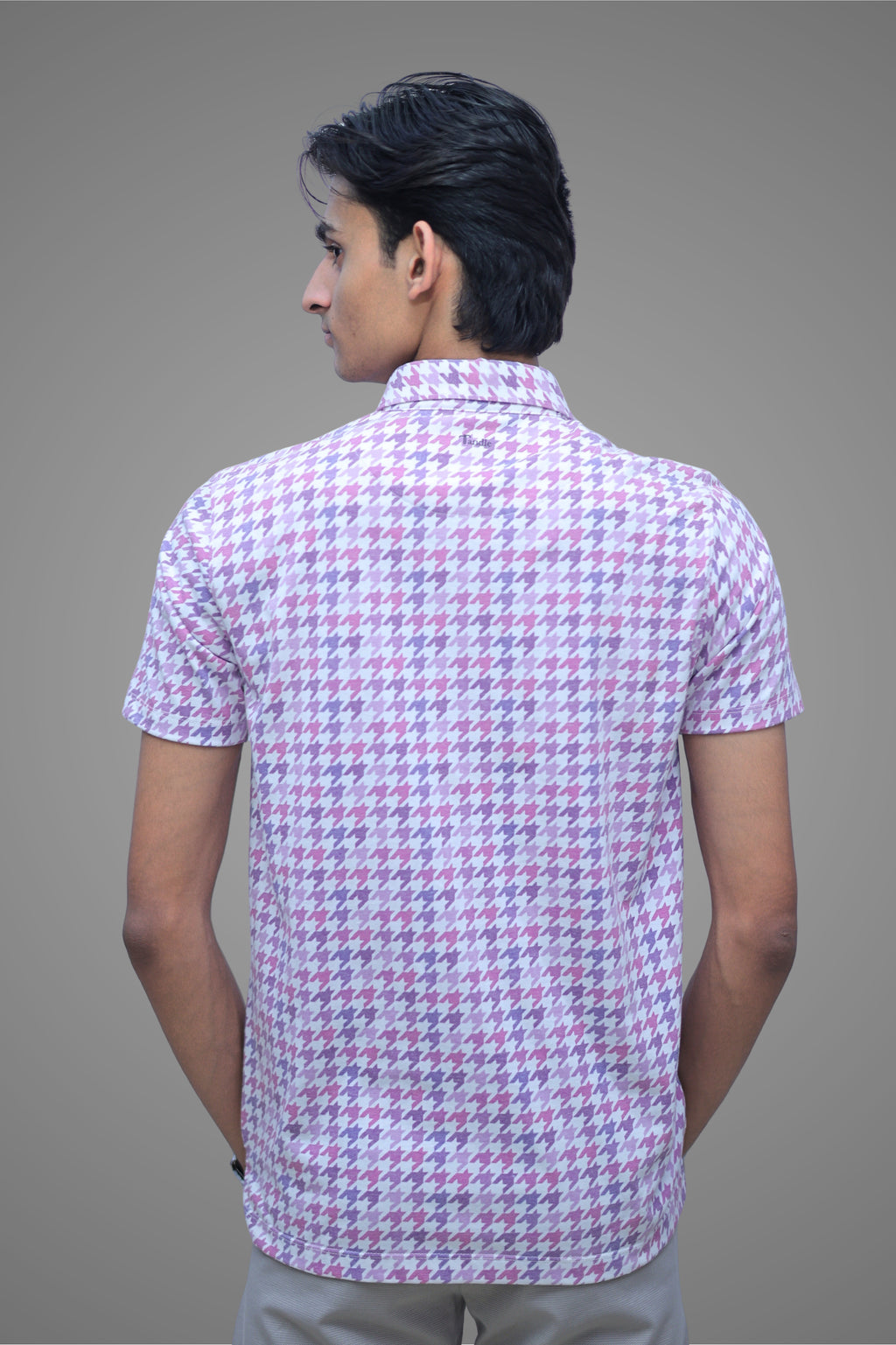 FORMAL OFFICE POLO - Purple and Pink Abstract Print inspired by Shades of Purple