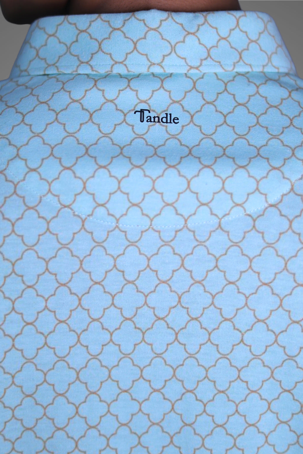 FORMAL OFFICE POLO - Light Sea Green Print inspired by Royal Living