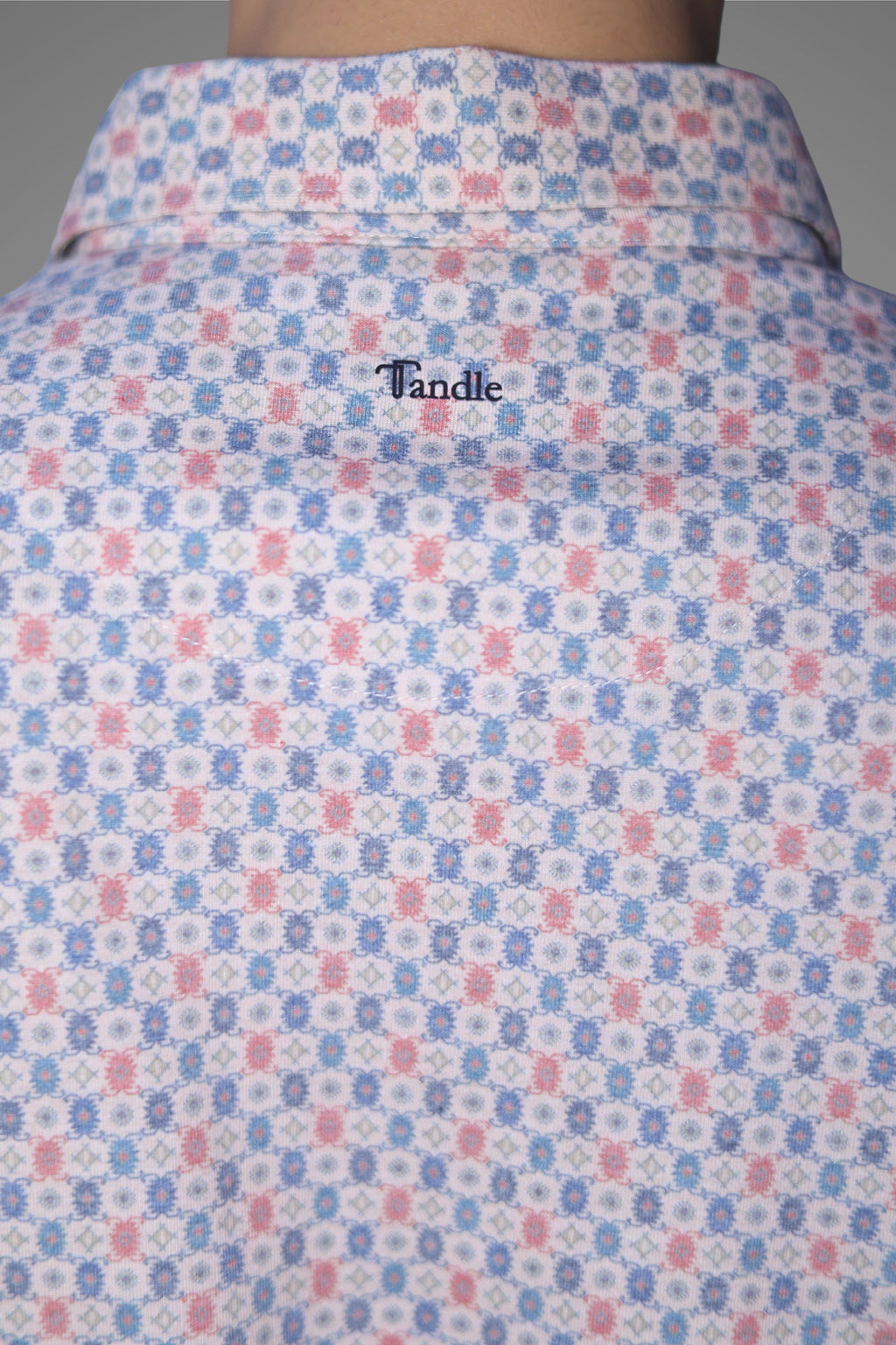 FORMAL OFFICE POLO - Brick & Blue Print inspired by Work from Home