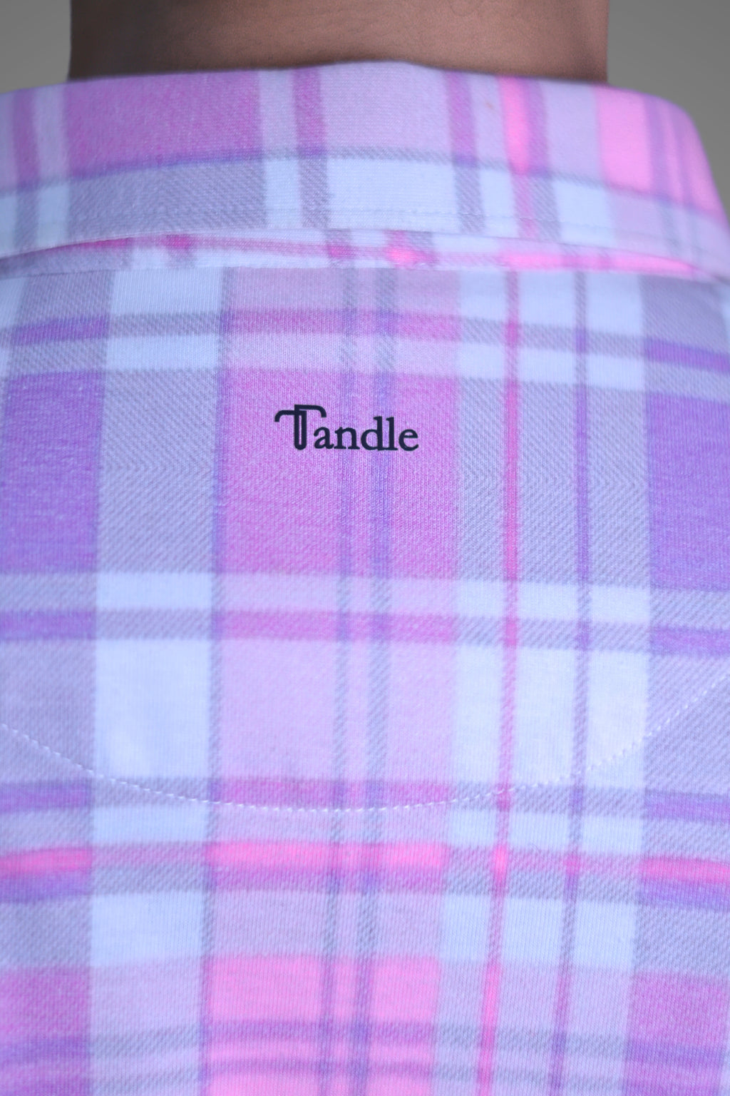 FORMAL OFFICE POLO -Fluorescent Uneven Check Print inspired by Last Minute Meeting