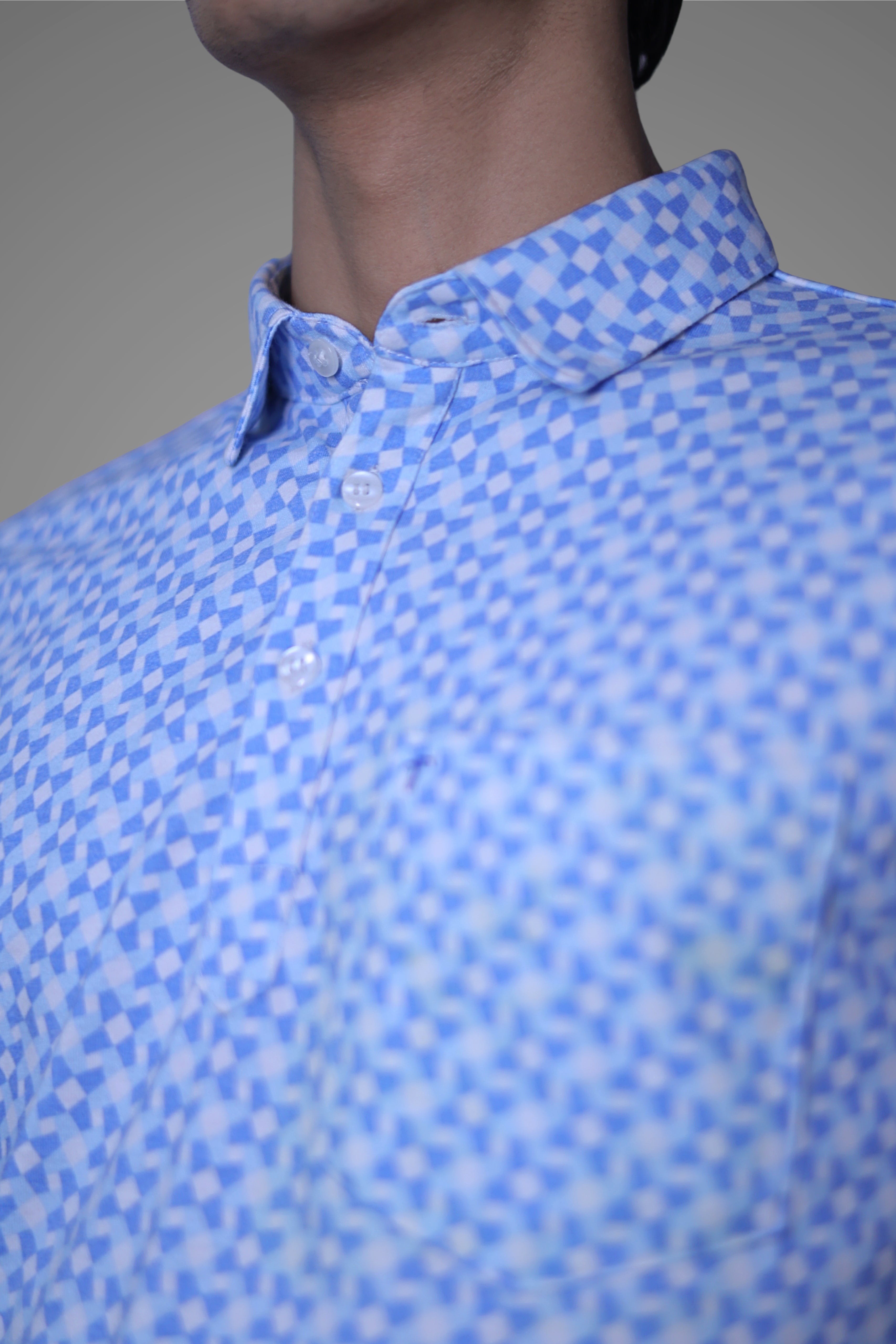 FORMAL OFFICE POLO - Blue Star Print inspired by Classic Galaxy Series