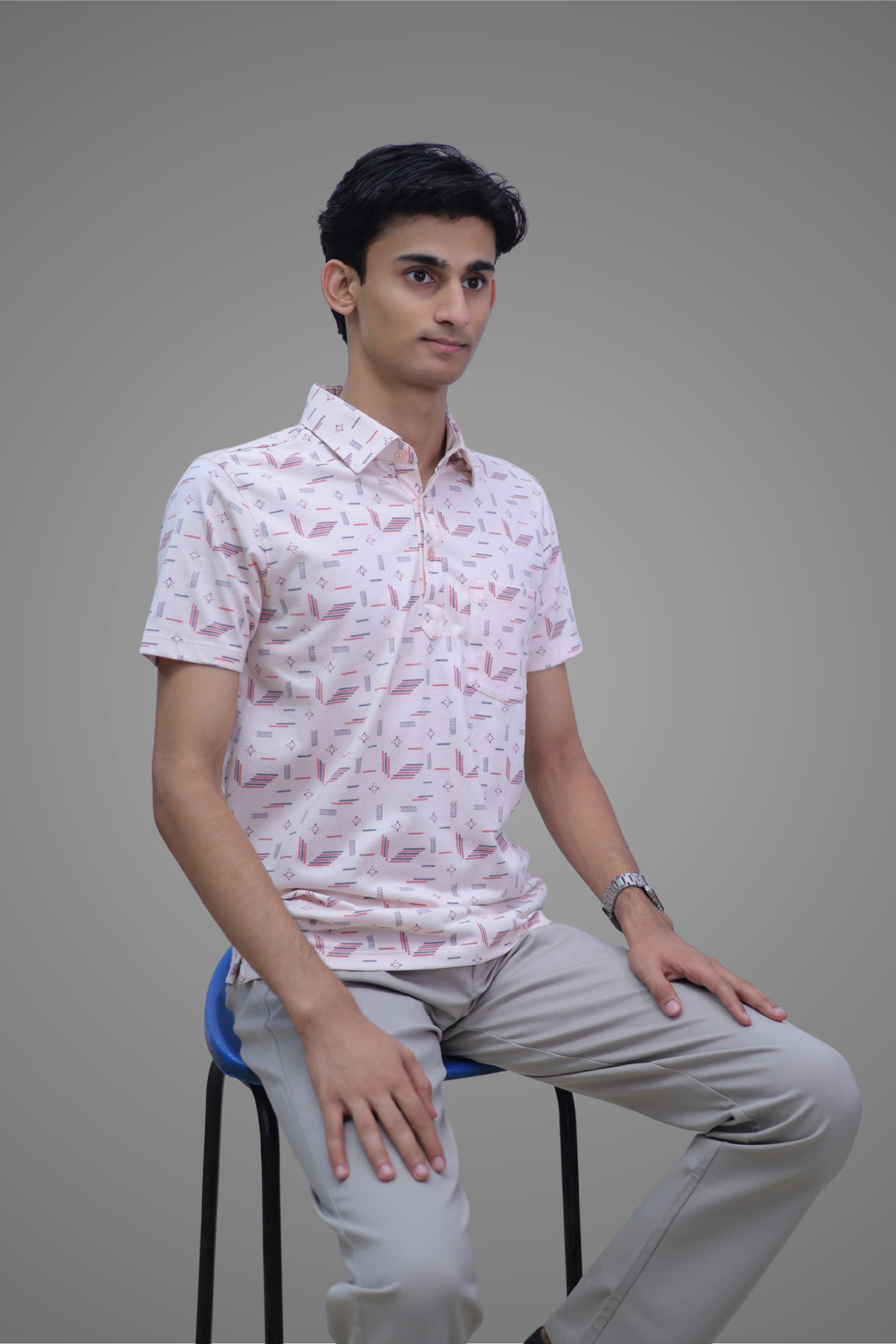 FORMAL OFFICE POLO - Random Print over Tinch of Print inspired by Classic Phone Games