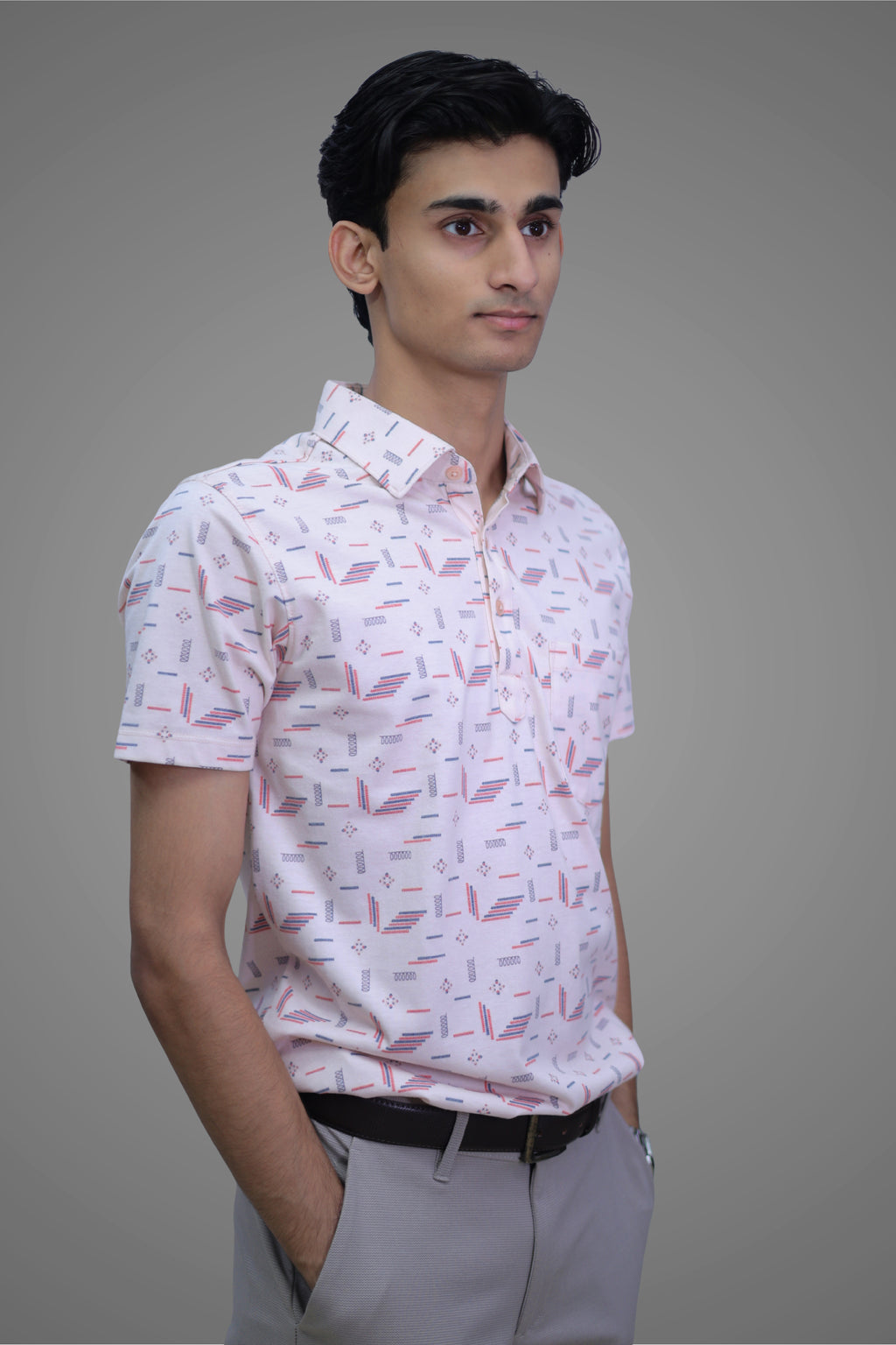 FORMAL OFFICE POLO - Random Print over Tinch of Print inspired by Classic Phone Games